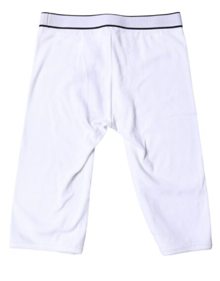 White Logo Cotton Cropped Tights Underwear - Image 4