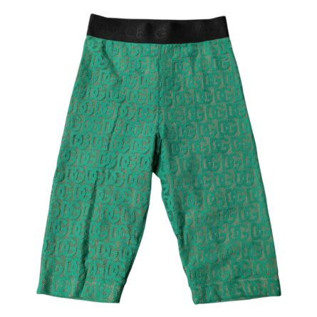 Green Logo Monogram Cropped Tights Underwear - Image 3