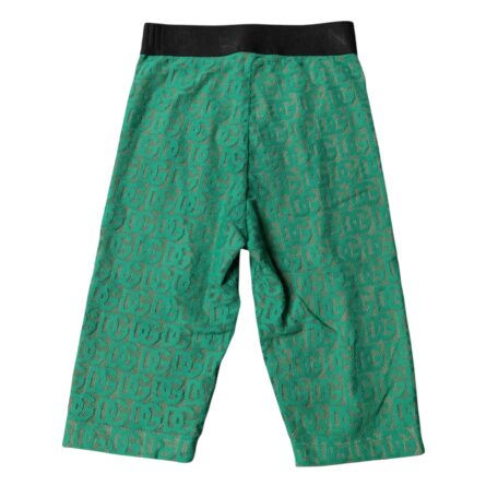 Green Logo Monogram Cropped Tights Underwear - Image 5
