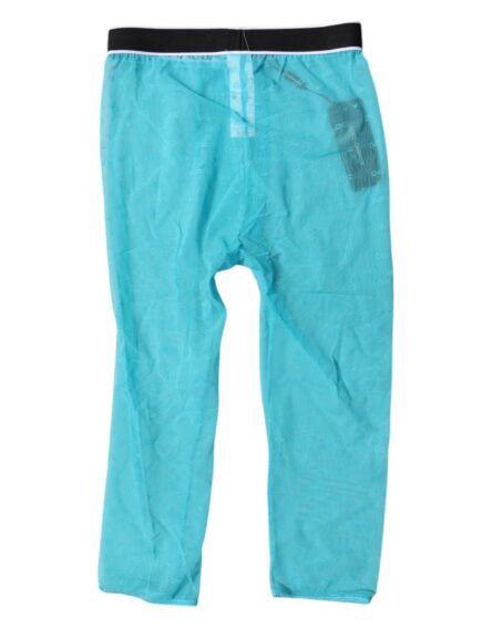 Light Blue DG Logo Nylon Cropped Tights Underwear - Image 2