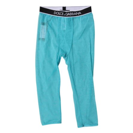 Light Blue DG Logo Nylon Cropped Tights Underwear - Image 5