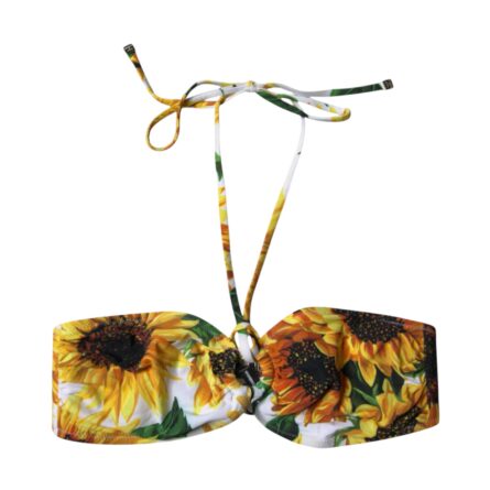 Multicolor Floral Halter Beachwear Bikini Top Swimwear - Image 3