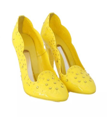 Yellow Crystal Heels CINDERELLA Shoes - Image 4