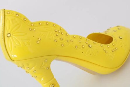 Yellow Crystal Heels CINDERELLA Shoes - Image 6
