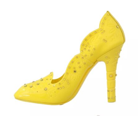 Yellow Crystal Heels CINDERELLA Shoes - Image 7