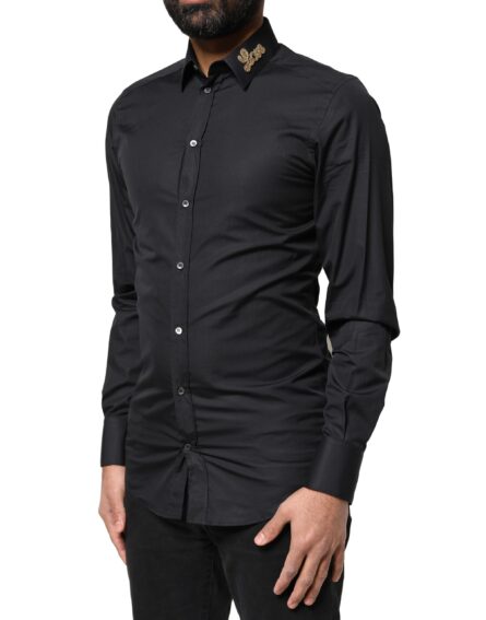 Black Love Embroidery GOLD Formal Dress Shirt - Image 2