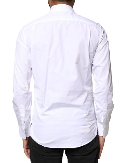 White Cotton Long Sleeves Formal Dress Shirt - Image 4