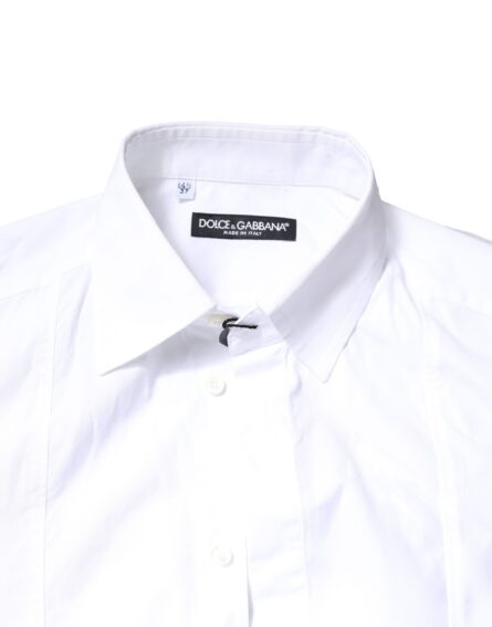 White Cotton Long Sleeves Formal Dress Shirt - Image 5