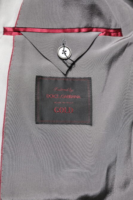 Light Gray Wool GOLD 2 Piece Formal Suit - Image 6