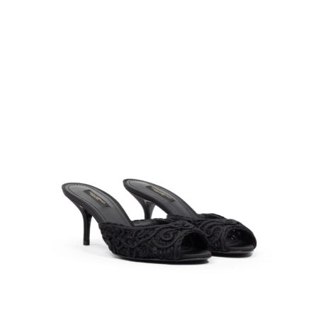 Black Cotton Mules - Image 2