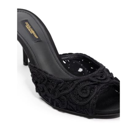 Black Cotton Mules - Image 4