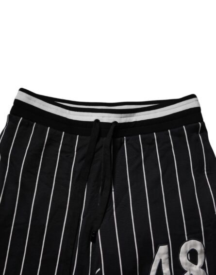 Black White Stripes Jogger Sweatpants Pants - Image 5