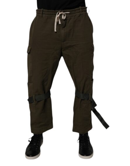 Brown Cotton Stretch Cargo Pants - Image 2