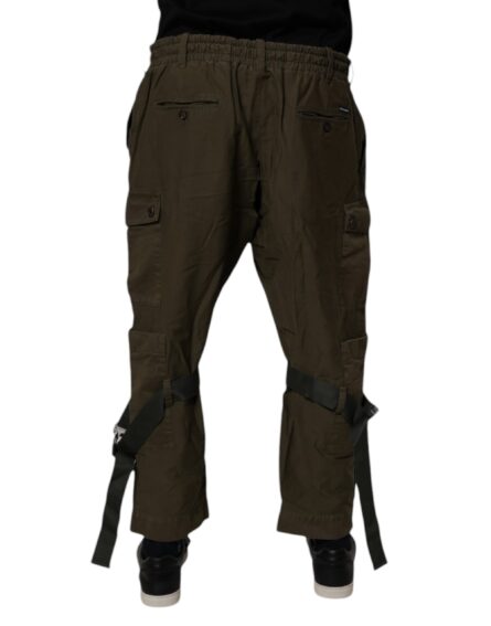 Brown Cotton Stretch Cargo Pants - Image 4