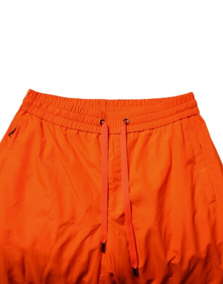 Orange Polyester Men Jogger Sweatpants Pants - Image 5
