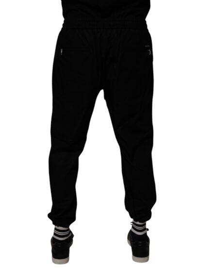 Black Cotton Men Jogger Sweatpants Pants - Image 4