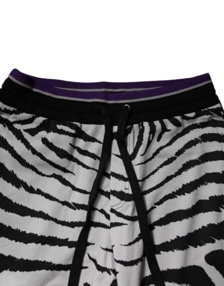 Black White Zebra Men Jogger Sweatpants Pants - Image 5