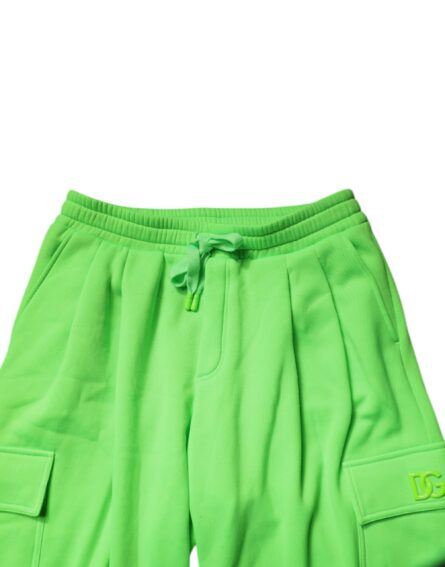 Neon Green Cargo Jogger Men Sweatpants Pants - Image 5