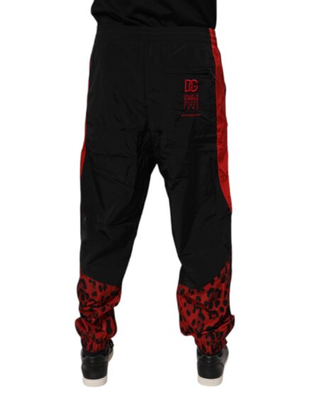 Black Red Leopard Jogger Sweatpants Pants - Image 4