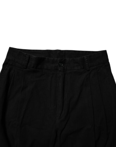 Black Cotton Stretch Skinny Pants - Image 5