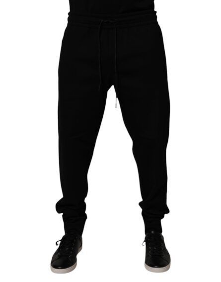 Black Cotton Blend Jogger Sweatpants Pants - Image 2
