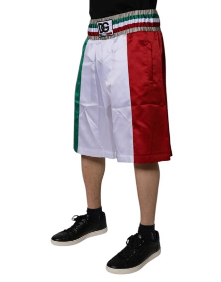 Multicolor Italia Polyester Bermuda Shorts - Image 3