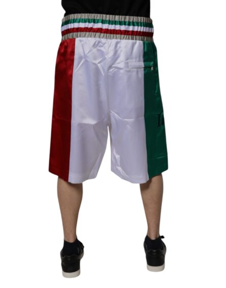 Multicolor Italia Polyester Bermuda Shorts - Image 4