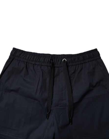 Dark Blue Cotton Bermuda Sweatshorts Shorts - Image 5
