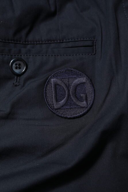 Dark Blue Cotton Bermuda Sweatshorts Shorts - Image 6