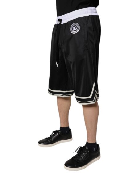 Black White Men Bermuda Sweatshorts Shorts - Image 3