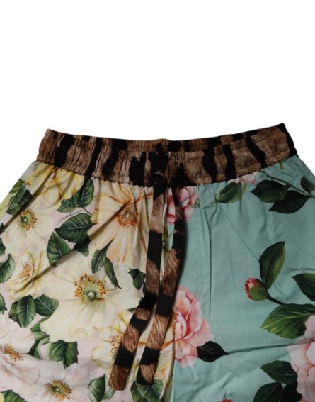 Multicolor Floral Print Men Bermuda Shorts - Image 5