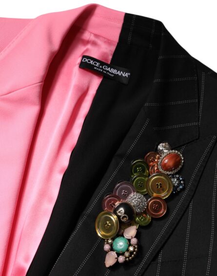 Multicolor Patchwork Embellished Coat Jacket - Image 6