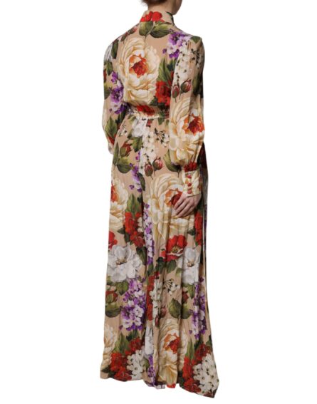 Multicolor Floral Wide Leg Jumpsuit Dress - Image 5