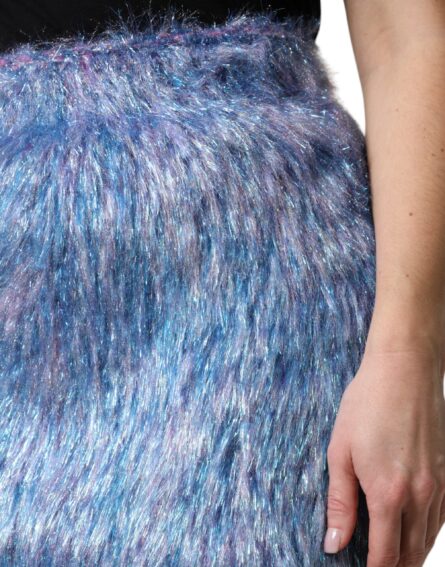 Multicolor Plush High Waist Mini Skirt - Image 5