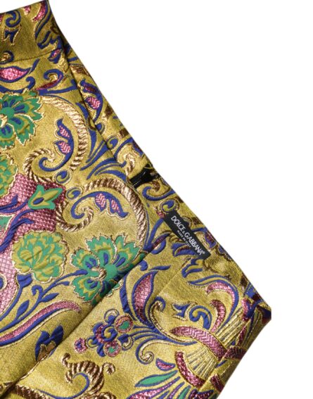 Multicolor Floral Jacquard Mid Waist Mini Skirt - Image 6