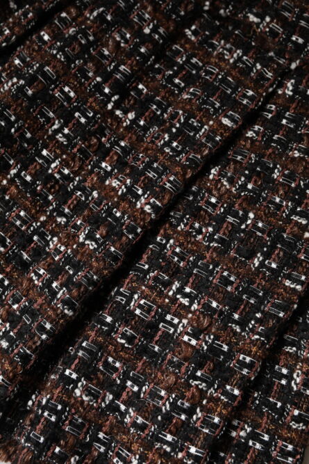Multicolor High Waist Tartan Tweed Mini Skirt - Image 7