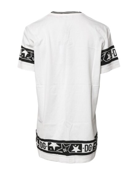 White #DGMillennials Cotton Crewneck T-shirt - Image 4