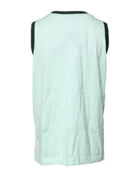 Light Green Graphic Print Sleeveless Tank T-shirt - Image 4