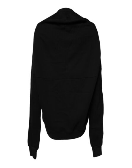 Black Cotton Crew Neck Sweatshirt Sweater - Image 4