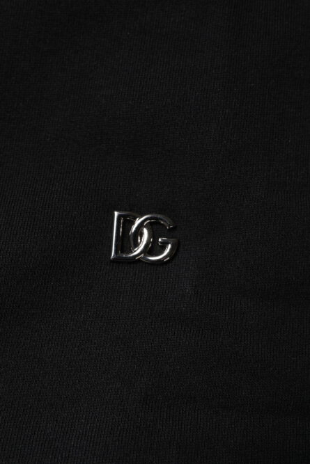 Black Cotton Crew Neck Sweatshirt Sweater - Image 6