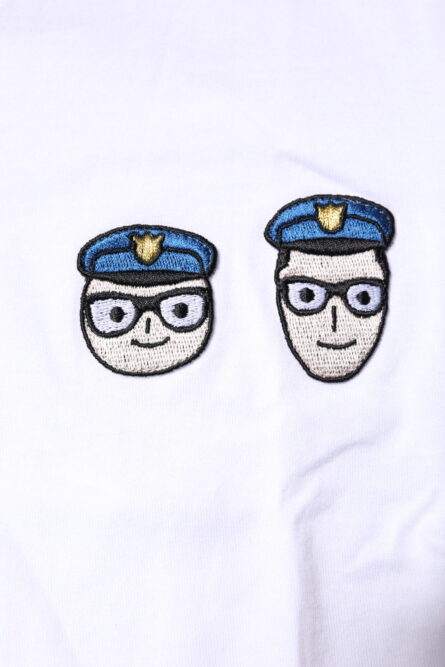 White #DGFamily Cotton Crew Neck T-shirt - Image 6