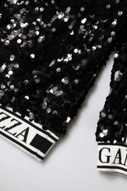 Black DG Queen Sequin Pullover Sweater - Image 8