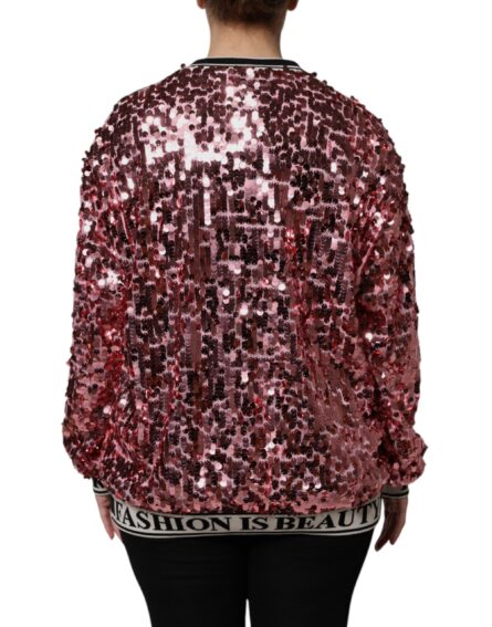 Pink DG Queen Sequin Pullover Sweater - Image 4