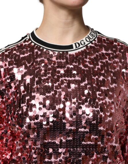 Pink DG Queen Sequin Pullover Sweater - Image 5