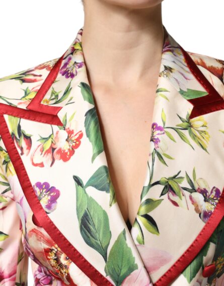 Multicolor Floral Double Breasted Jacket - Image 5