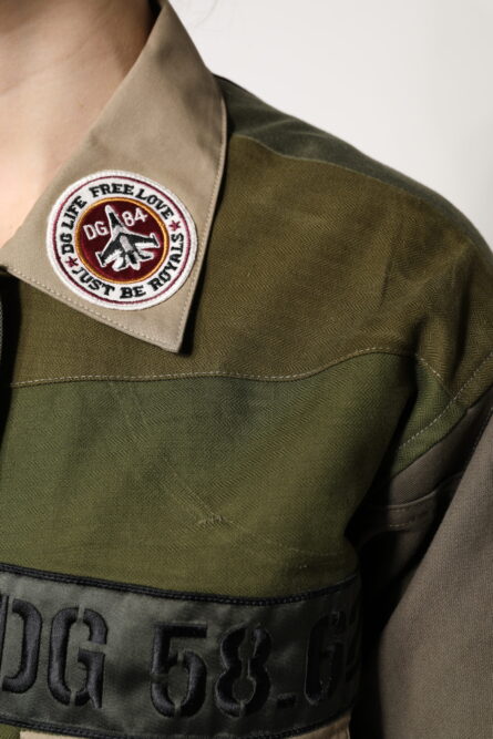 Military Green Cotton Button Down Jacket - Image 6