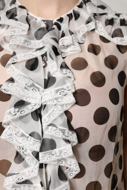 White Black Polka Dot Cotton Sleeveless Top - Image 7