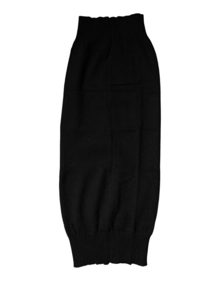 Black Cashmere Knitted Neck Warmer Foulard Scarf - Image 4