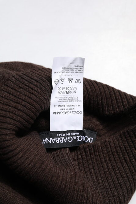 Brown Cashmere Knitted Neck Warmer Foulard Scarf - Image 5