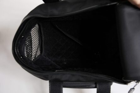 Black Shoulder Strap Pet Carry Logo Plaque Bag - Image 7